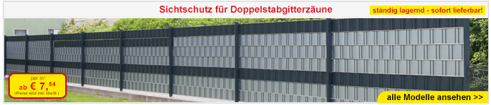 Sichtschutz für Doppelstabgitterzäune