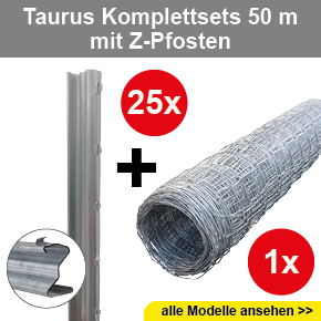 Taurus KOmplettsets 50m mit Z-Pfosten