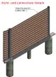 Sicht- und Lärmschutz Simple Profi Abschlussprofil WPC Höhe 14 cm - Farbe: braun, Länge: 300 cm