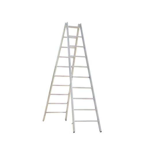 Alu-Sprossen Stehleiter Mod. 000 - Sprossenanzahl: 2 x 10, Länge: 2,90 m