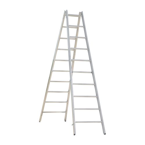 Alu-Sprossen Stehleiter Mod. 000 - Sprossenanzahl: 2 x 10, Länge: 2,90 m