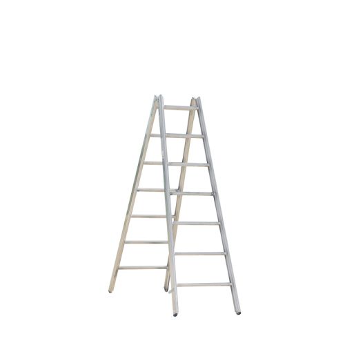 Alu-Sprossen Stehleiter Mod. 000 - Sprossenanzahl: 2 x 7, Länge: 2,06 m