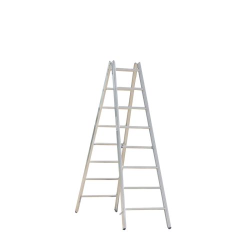 Alu-Sprossen Stehleiter Mod. 000 - Sprossenanzahl: 2 x 8, Länge: 2,34 m