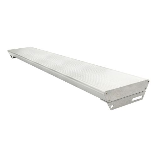 Aluminiumstufe rutschhemmend inkl. 2 Deckel & 2 Winkel und Schrauben - Ausführung: Natur, Breite: 1200 mm, Tiefe: 270 mm