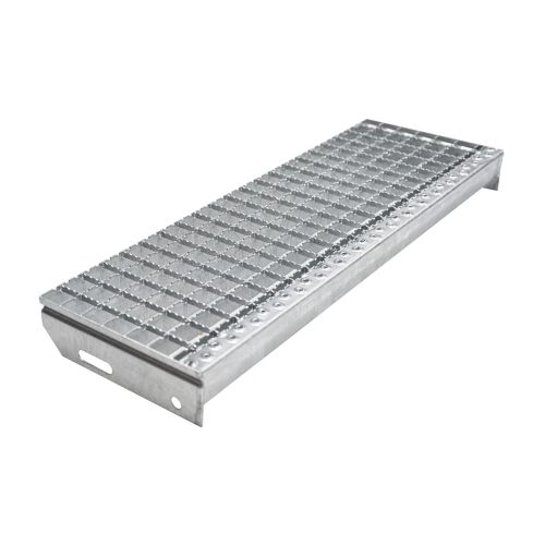 Gitterrost-Stufen 30 x 30 mm, feuerverzinkt, rutschhemmend - Breite: 700 mm, Tiefe: 240 mm
