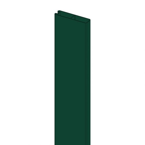 Alu Abschlussprofil 80 x 20 mm  - Farbe: grün, Länge: 250 cm