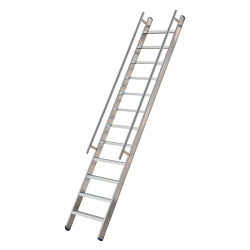 Alu Profi Stufenanlegeleiter Mod. 220 mit 2 Handläufen - Stufenanzahl: 12, Leiternlänge (L): 2,99 m