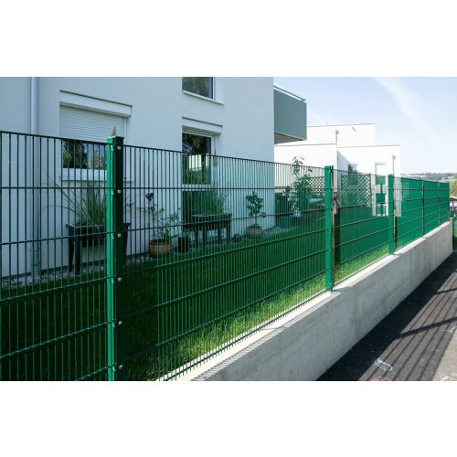 Doppelstabgitterzaun Kletterschutz 6/5/6 mm - Ausführung: anthrazit beschichtet, Höhe: 103 cm, Länge: 251 cm