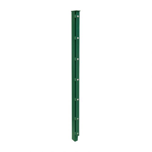 Zaunpfosten Mod. A - Ausführung: grün beschichtet, für Zaunhöhe: 143 cm, Länge: 200 cm, Befestigungspunkte: 8