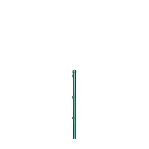 Zaunpfosten Mod. Dingo - Ø: 34 mm, für Zaunhöhe: 150 cm, Pfostenlänge: 166,50 cm, Ausführung: grün beschichtet, Anwendung: für Fußplatte & Erdspitze