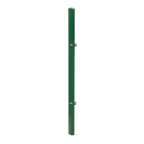 Zaunpfosten Mod. U - Ausführung: grün beschichtet, für Zaunhöhe: 43 cm, Länge: 45 cm, Befestigungspunkte: 2