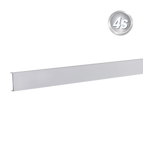 Alu Abstandhalter 44,4 mm - Farbe: grau, Länge: 100 cm