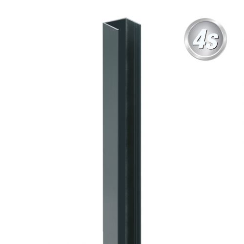 Alu U-Profil für 44 mm Profile - Farbe: anthrazit, Länge: 100 cm