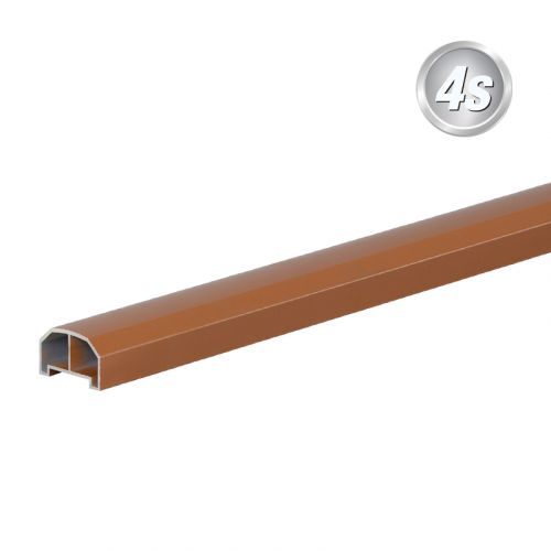 Handlauf für Alu Geländer Bausatz - Farbe: braun, Länge: 300 cm