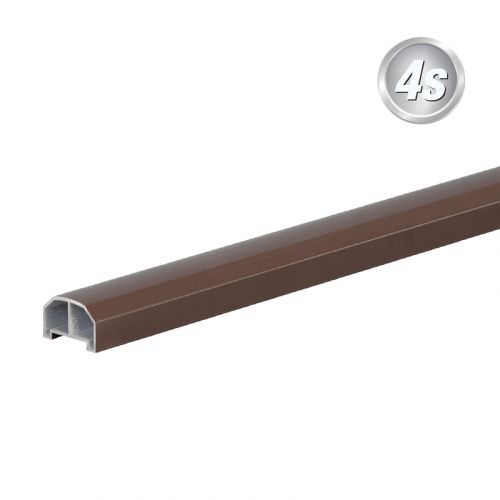 Handlauf für Alu-Geländer Bausatz - Farbe: schokobraun, Länge: 200 cm