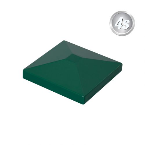 Alu Pfosten Abdeckkappe 60 x 60 mm - Farbe: grün, Form: Pyramide