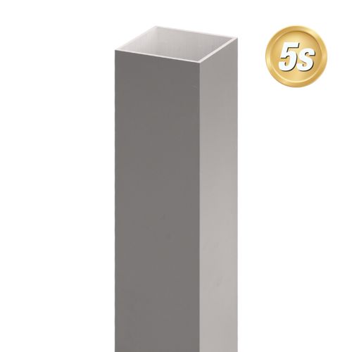 Alu Pfosten 100 x 100 x 4 mm - Farbe: dunkelgrau 5S, Länge: 300 cm