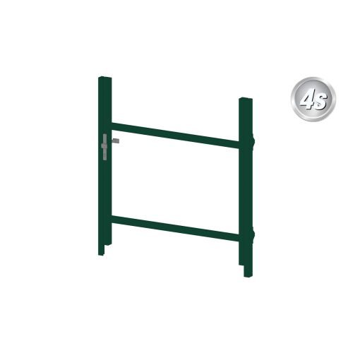 Alu Türrahmen 1-flügelig ohne Füllung (Profil: 63 mm) - Flügelhöhe: 900-1500 mm, Anschlag: links, Farbe: grün