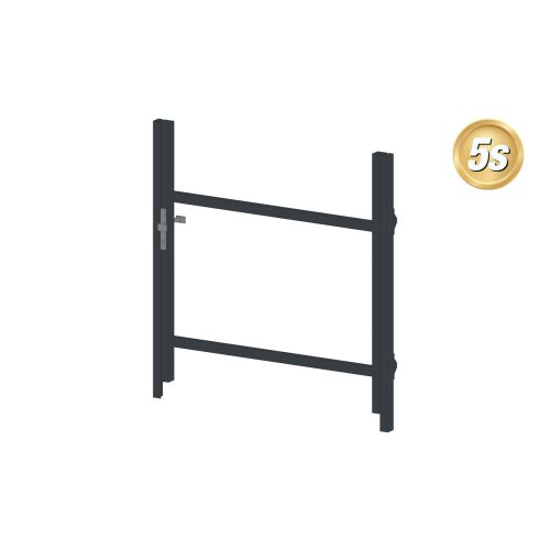 Alu Türrahmen 1-flügelig ohne Füllung (Profil: 85 mm) - Flügelhöhe: 900-1500 mm, Anschlag: links, Farbe: anthrazit 5S