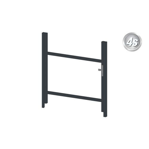 Alu Türrahmen 1-flügelig ohne Füllung (Profil: 63 mm) - Flügelhöhe: 900-1500 mm, Anschlag: rechts, Farbe: anthrazit