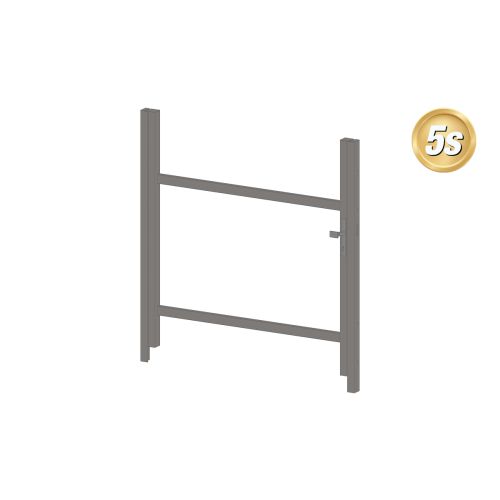 Alu Türrahmen 1-flügelig ohne Füllung (Profil: 63 mm) - Flügelhöhe: 900-1500 mm, Anschlag: rechts, Farbe: dunkelgrau 5S