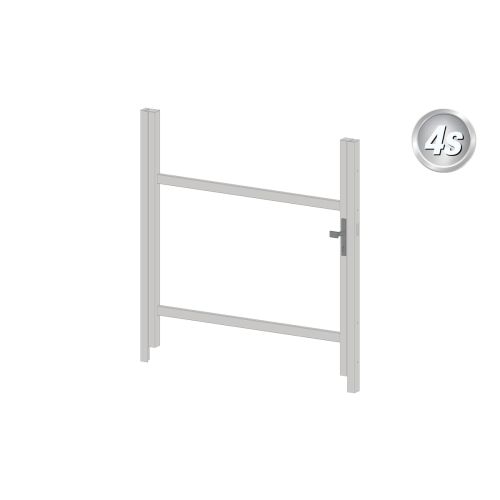 Alu Türrahmen 1-flügelig ohne Füllung (Profil: 63 mm) - Flügelhöhe: 900-1500 mm, Anschlag: rechts, Farbe: grau