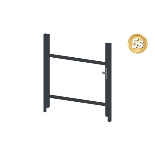 Alu Türrahmen 1-flügelig ohne Füllung (Profil: 63 mm) - Flügelhöhe: 900-1500 mm, Anschlag: rechts, Farbe: anthrazit 5S