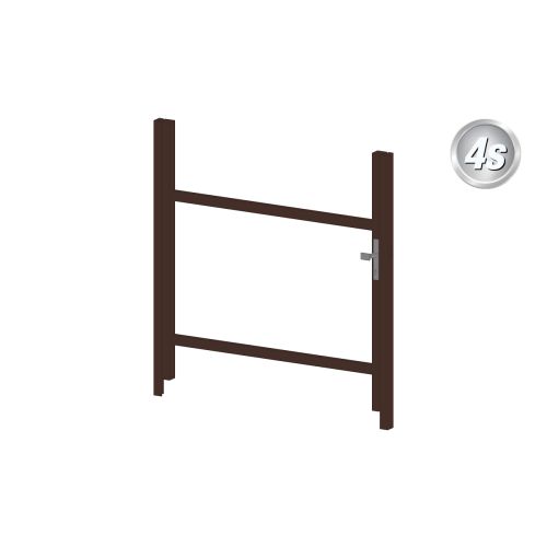 Alu Türrahmen 1-flügelig ohne Füllung (Profil: 85 mm) - Flügelhöhe: 940-1500 mm, Anschlag: rechts, Farbe: schokobraun