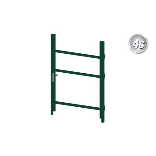 Alu Türrahmen 1-flügelig ohne Füllung (Profil: 63 mm) - Flügelhöhe: 1400-2000 mm, Anschlag: links, Farbe: grün
