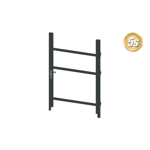 Alu Türrahmen 1-flügelig ohne Füllung (Profil: 63 mm) - Flügelhöhe: 1400-2000 mm, Anschlag: links, Farbe: anthrazit 5S