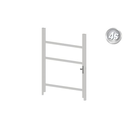 Alu Türrahmen 1-flügelig ohne Füllung (Profil: 63 mm) - Flügelhöhe: 1400-2000 mm, Anschlag: rechts, Farbe: grau