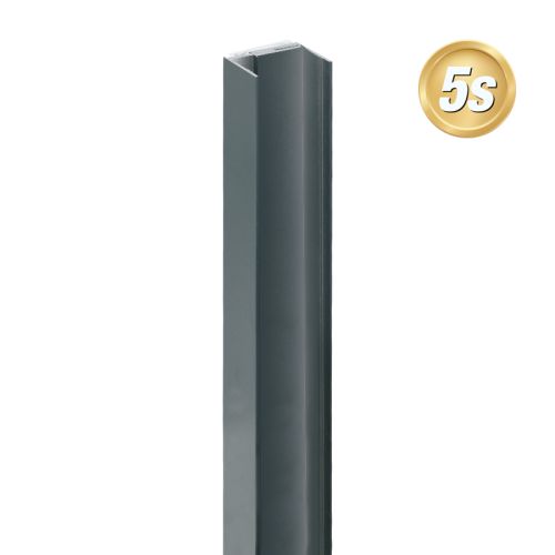 Alu U-Profil 2-teilig - Farbe: anthrazit 5S, Länge: 100 cm