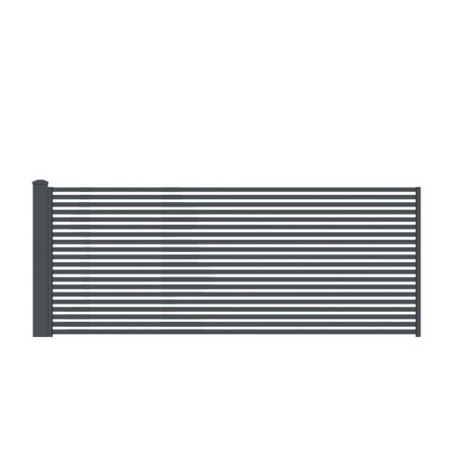 Aluzaun Cardiff Pro Zaunfeld-Set - Höhe: 98 cm, Breite: 300 cm, Farbe: anthrazit