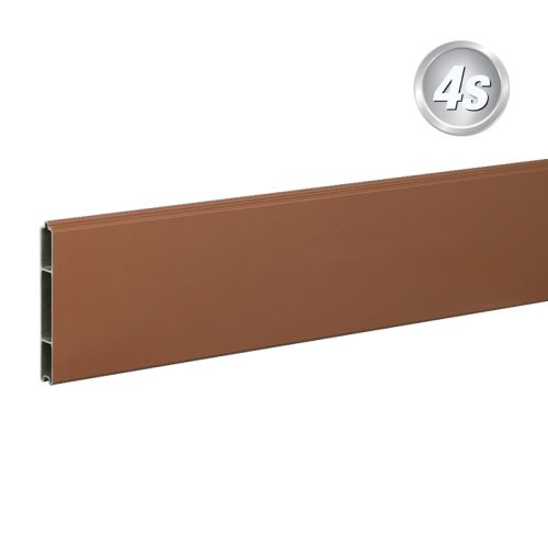 Alu Nut & Federprofil 150 x 20 mm  - Farbe: braun, Länge: 250 cm