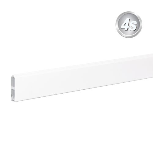 Alu Nut & Federprofil 80 x 20 mm  - Farbe: weiß, Länge: 300 cm