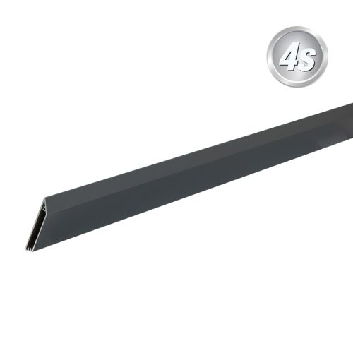 Alu Lamellen Profil 44 mm - Farbe: anthrazit, Länge: 300 cm