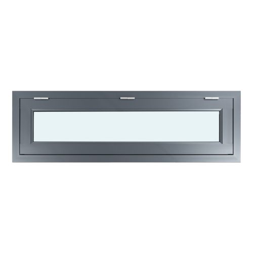 Fenster für WPC Gartenhäuser - Farbe: eisengrau RAL 7011, Breite: 160 cm, Höhe: 50,5 cm, Aluminium