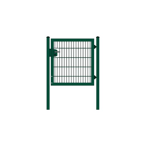 Rohrrahmenflügeltor 1-flügelig - Ausführung: grün beschichtet, Höhe: 103 cm, Durchgangslichte: 100 cm