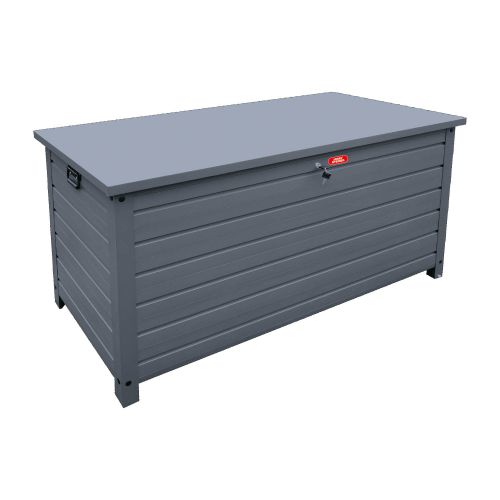 Aluminium Gartenbox - Breite: 1350 mm, Tiefe: 590 mm, Höhe: 750 mm, Rauminhalt: 424 l