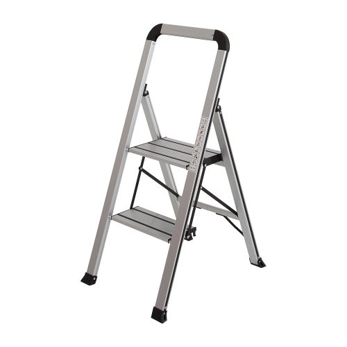 Alu Klapptritt Mod. KLT - Stufenanzahl: 2, Standhöhe: 48 cm