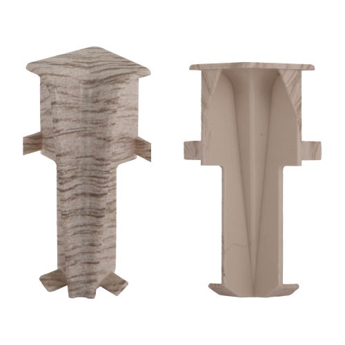 Innenecken für Sockelleiste - Modell: LILLE Eiche Dekor, Maße: 60 x 17 mm, Stück: 2