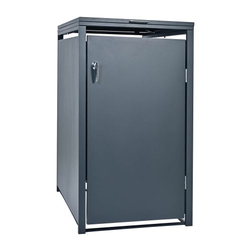 Mülltonnenbox 1-flügelig - Farbe: anthrazit, Breite: 66 cm, Höhe: 116 cm, Tiefe: 80 cm