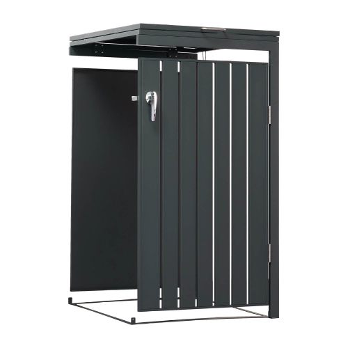 Mülltonnenbox Elis 1-flügelig Erweiterung - Farbe: anthrazit, Breite: 64 cm, Höhe: 120 cm, Tiefe: 80 cm