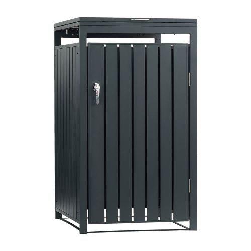 Mülltonnenbox Elis 1-flügelig erweiterbar - Farbe: anthrazit, Breite: 68 cm, Höhe: 120 cm, Tiefe: 80 cm