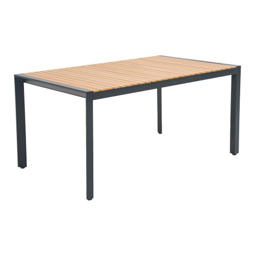 Esstisch Atlanta aus Aluminium - Aluminiumfarbe: anthrazit, Länge: 1480 mm, Breite: 900 mm, Höhe: 720 mm