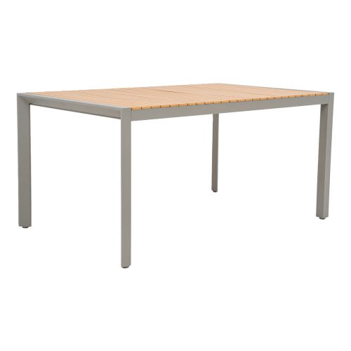 Esstisch Atlanta aus Aluminium - Aluminiumfarbe: graualuminium, Länge: 1480 mm, Breite: 900 mm, Höhe: 720 mm