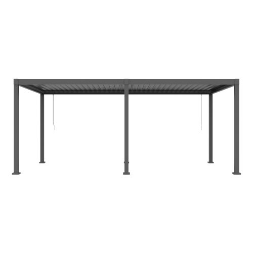 Pergola Dallas aus Stahl & Aluminium - Farbe: anthrazit, Länge: 6000 mm, Breite: 3000 mm, Höhe: 2500 mm