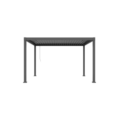 Pergola Dallas aus Stahl & Aluminium - Farbe: anthrazit, Länge: 4000 mm, Breite: 3000 mm, Höhe: 2500 mm