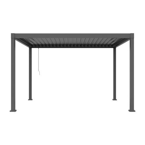 Pergola Dallas 4 m x 3 m aus Stahl & Aluminium - Farbe: anthrazit, Höhe: 2500 mm
