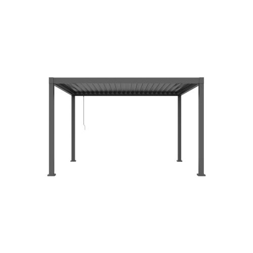 Pergola Dallas aus Stahl & Aluminium - Farbe: anthrazit, Länge: 4000 mm, Breite: 3000 mm, Höhe: 2500 mm